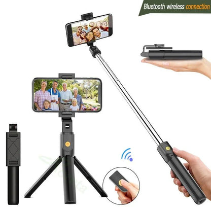 4-in-1 Wireless Bluetooth Selfie Stick & Mini Tripod with Remote Control